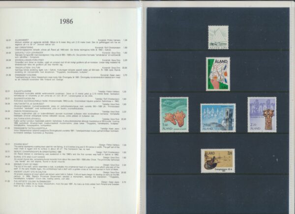 Aland Islands  UM / NH Mint yearset 1986.   All stamps, Blocks and Booklets.