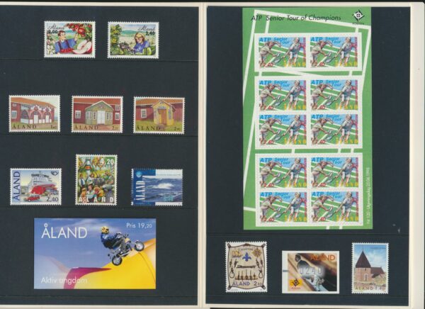 Aland Islands  UM / NH Mint yearset 1998.   All stamps, Blocks and Booklets.