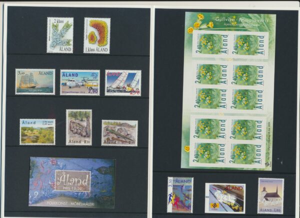 Aland Islands  UM / NH Mint yearset 1999.   All stamps, Blocks and Booklets.
