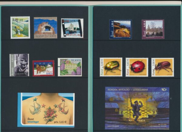 Aland Islands UM / NH Mint yearset 2006. All stamps, Blocks and Booklets.