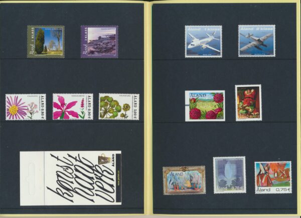Aland Islands UM / NH Mint yearset 2007. All stamps, Blocks and Booklets.