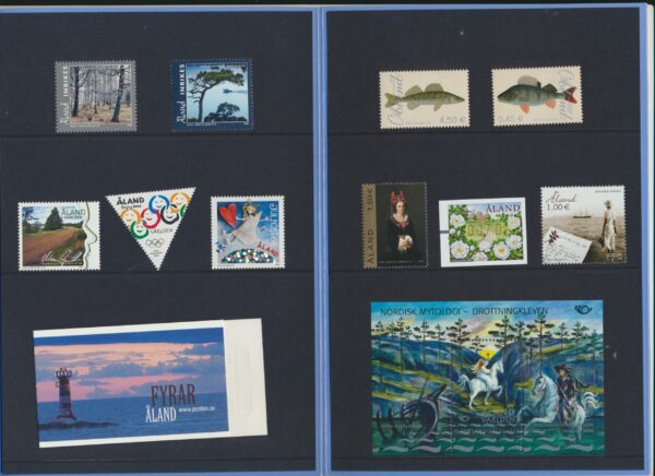Aland Islands UM / NH Mint yearset 2008. All stamps, Blocks and Booklets.