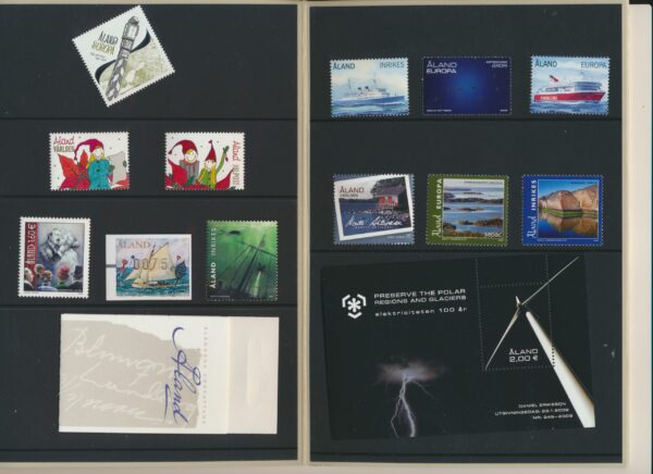 Aland Islands UM / NH Mint yearset 2009. All stamps, Blocks and Booklets.