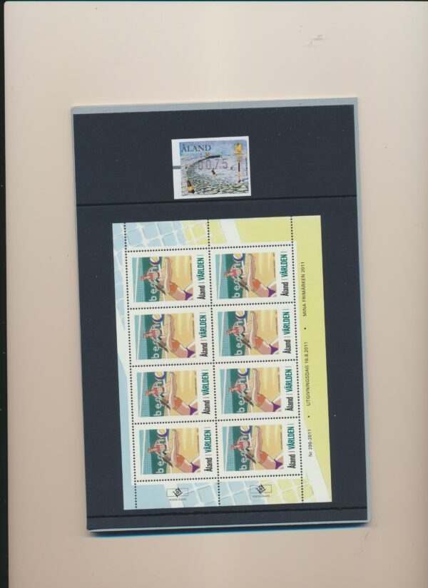 Aland Islands UM / NH Mint yearset 2011. All stamps, Blocks and Booklets. - Image 2