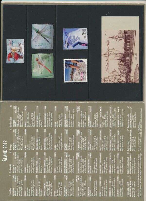 Aland Islands UM / NH Mint yearset 2012. All stamps, Blocks and Booklets. - Image 2