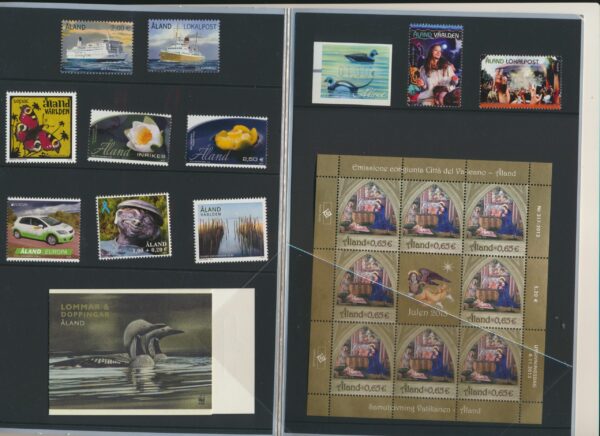 Aland Islands UM / NH Mint yearset 2013. All stamps, Blocks and Booklets.