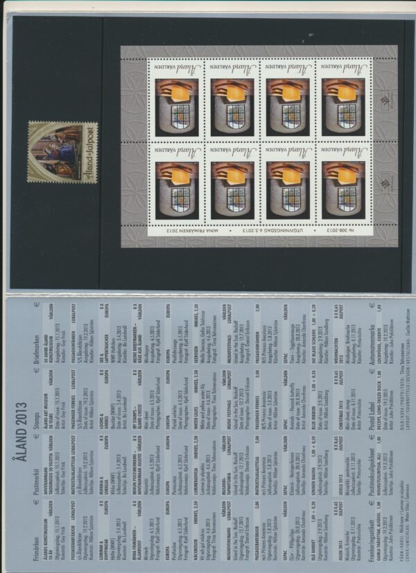 Aland Islands UM / NH Mint yearset 2013. All stamps, Blocks and Booklets. - Image 2