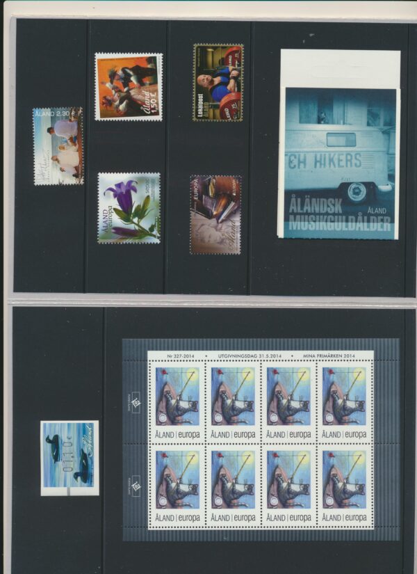 Aland Islands UM / NH Mint yearset 2014. All stamps, Blocks and Booklets. - Image 2