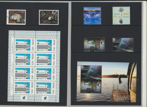 Aland Islands UM / NH Mint yearset 2017. All stamps, Blocks and Booklets. - Image 2