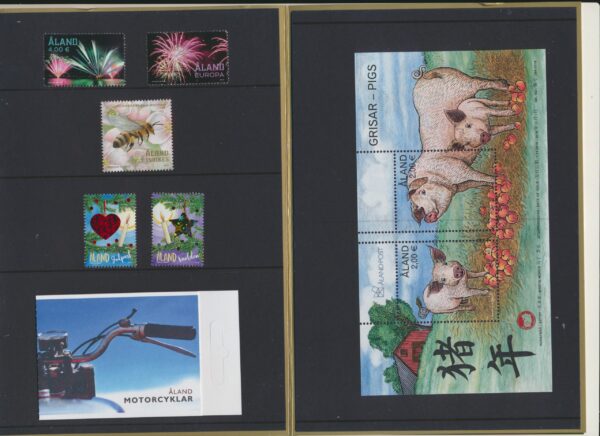 Aland Islands UM / NH Mint yearset 2018. All stamps, Blocks and Booklets.
