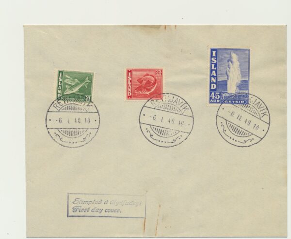 Iceland FDC    6 / 1  1940