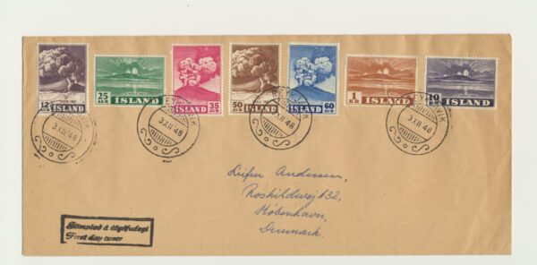 Iceland  FDC   3 / 12  1948