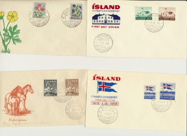 FDC all issued in 1958.