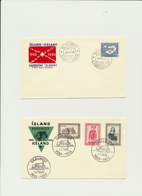 Iceland  FDC  all   From 1956 + one extra from Skalholt. - Image 2