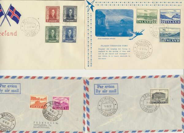 Iceland  FDC  all   From 1952
