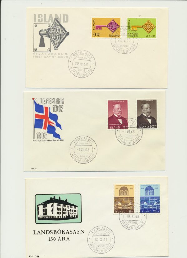 FDC all issued in 1968.