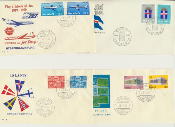 FDC all issued in 1969.