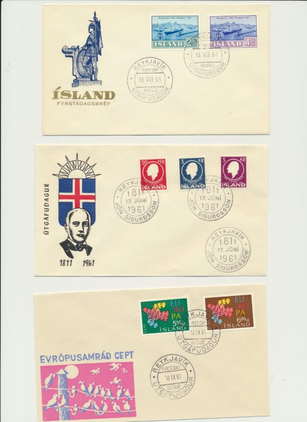 FDC all issued in 1961.