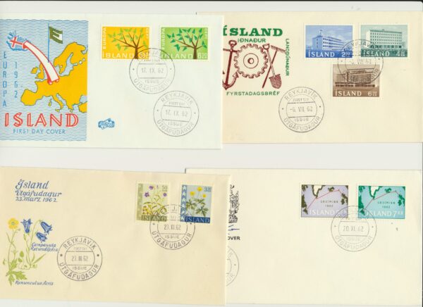 FDC all issued in 1962.