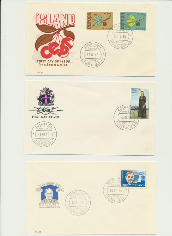 FDC all issued in 1965.