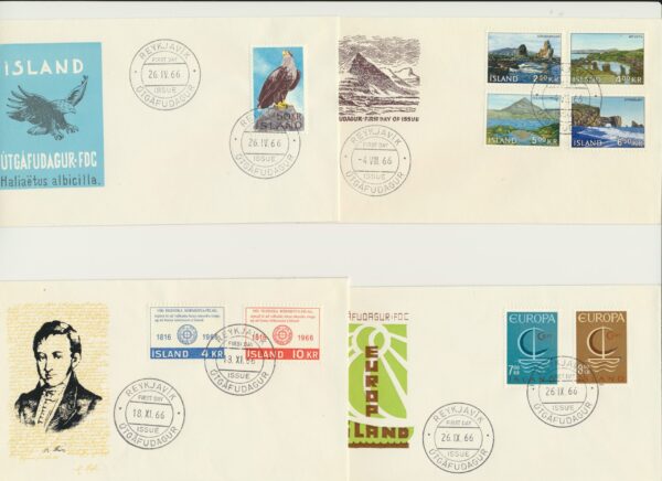 FDC all issued in 1966.