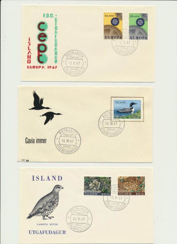 FDC all issued in 1967.