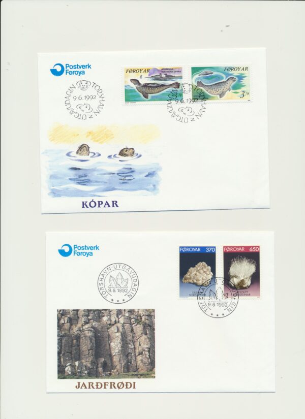 The Faroes  FDC year  of 1992. All issues. - Image 2