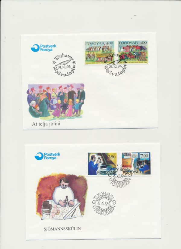 The Faroes  FDCs from 1994 all items. - Image 3