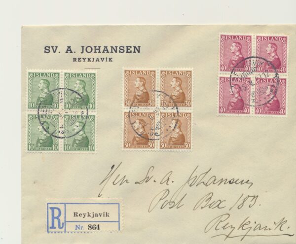 Iceland FDC  15/ 5  1937. King Christian 10.