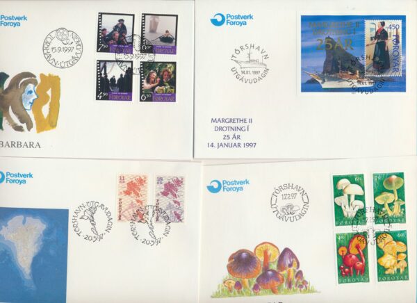 The Faroes  FDCs from 1997 all items.