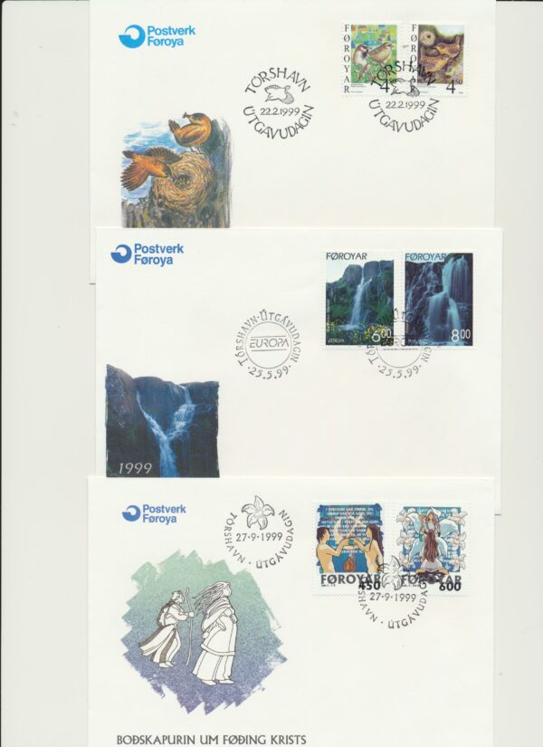 The Faroes  FDCs from 1999 all items. - Image 2