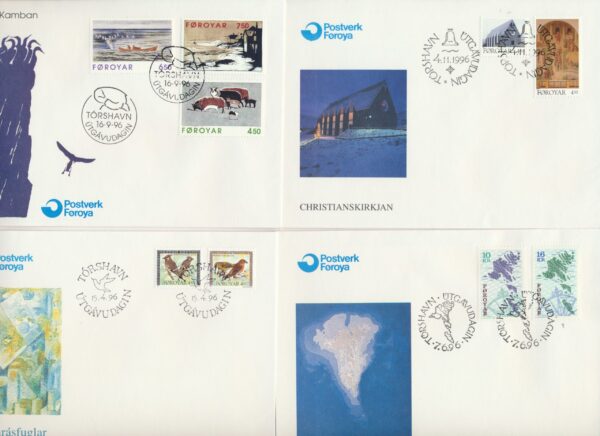 The Faroes  FDCs from 1996 all items. - Image 2