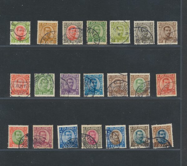 King Christian the 10th. From 1920-22 Fine used  set.