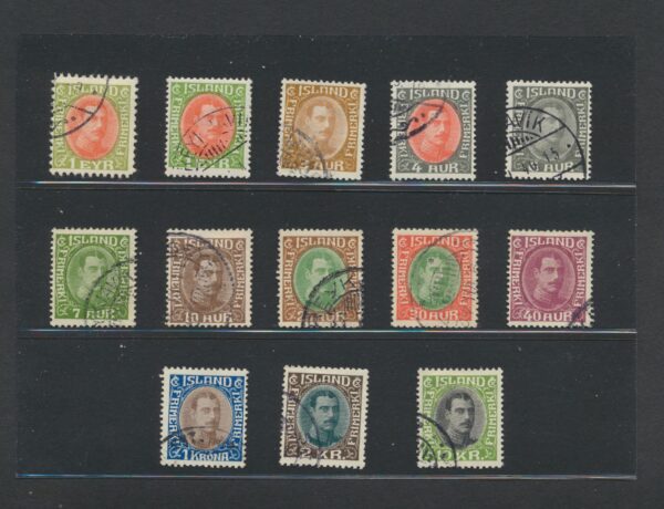 King Christian the 10th. From 1931-37 Fine used  set.
