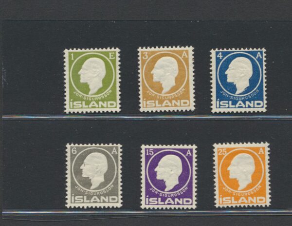 Jon Sigurdsson from 1911. NH Mint  set.