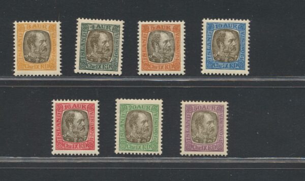 King Christian  the 9th, Official issue from 1902. NH Mint set.