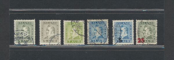 M. Jochumson from 1935-41. Full Fine used  set + Overprints.