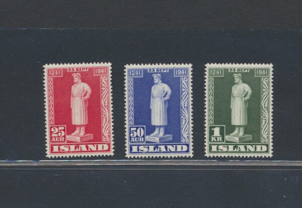 Snorri Sturlason from 1941. Full NH Mint set.