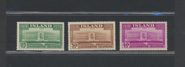 The University  from 1938.  Full NH Mint set.
