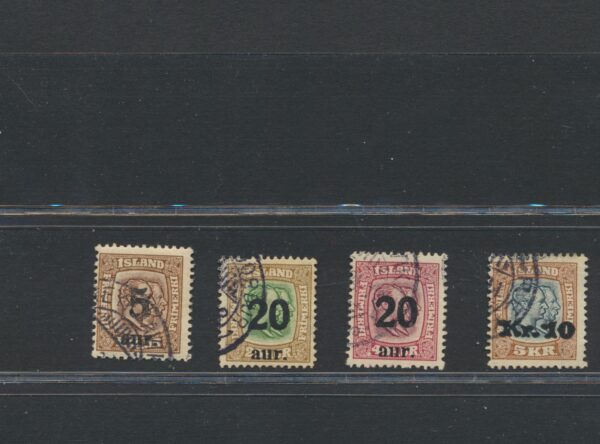 Surcharges of Two Kings , from  1921-1930.  Full Fine used  set.