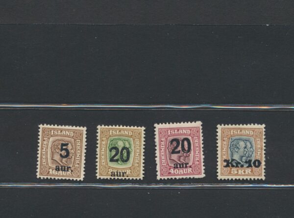 Surcharges of Two Kings , from  1921-1930.  Full NH Mint   set.