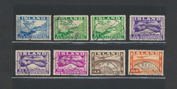 Air Mail set from 1934.  Full Fine used set  Both Perforations.