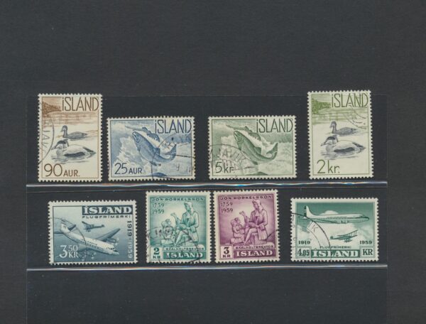 Iceland fine used 1959 stamps Yearset, all stamps and blocks issued.
