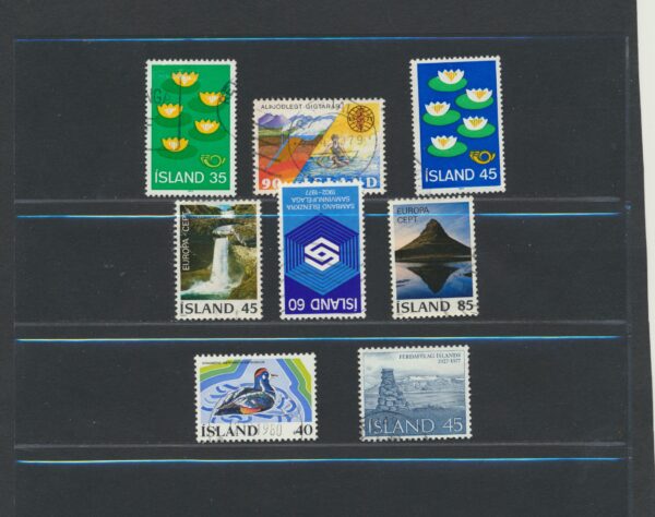 Iceland fine used 1977 stamps Yearset, all stamps and blocks issued.