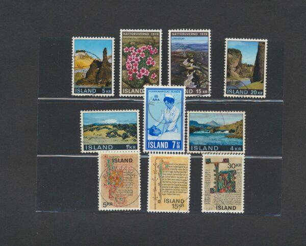 Iceland fine used 1970 stamps Yearset, all stamps and blocks issued.
