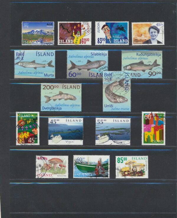 Iceland fine used 2002  stamps Yearset, all stamps and blocks issued. - Image 2
