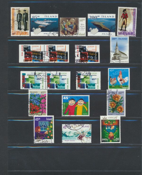 Iceland fine used 2003  stamps Yearset, all stamps and blocks issued. - Image 2