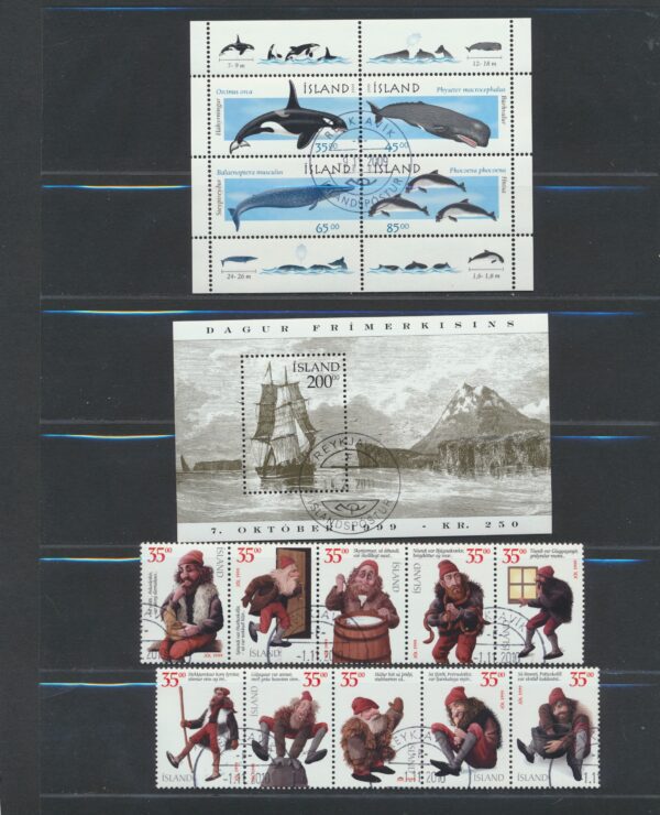 Iceland fine used 1999 stamps Yearset, all stamps and blocks issued. - Image 2