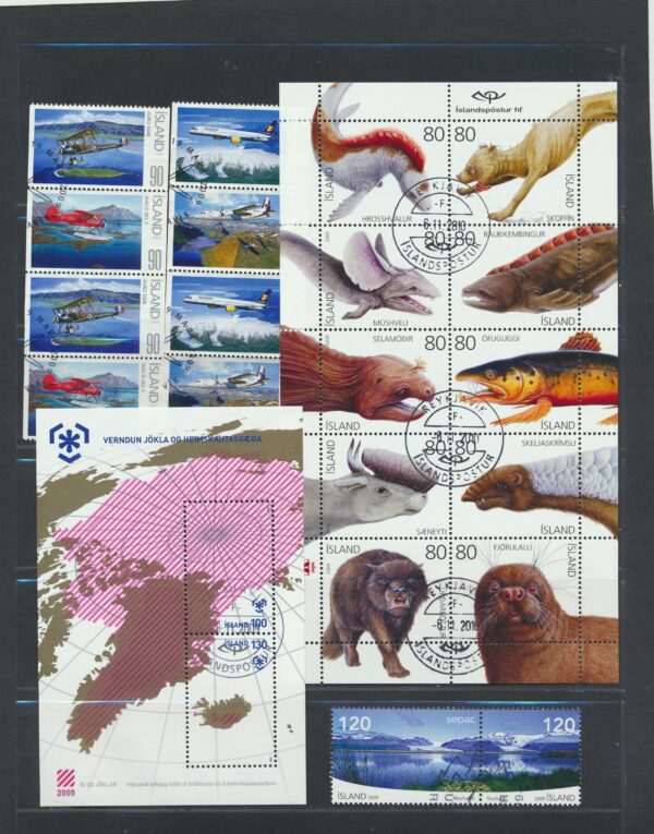 Iceland fine used 2009  stamps Yearset, all stamps and blocks issued. - Image 2