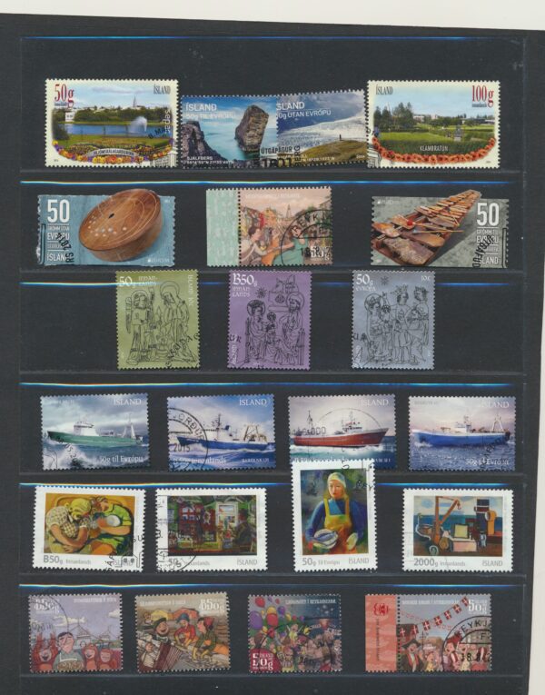 Iceland fine used 2014  stamps Yearset, all stamps and blocks issued.